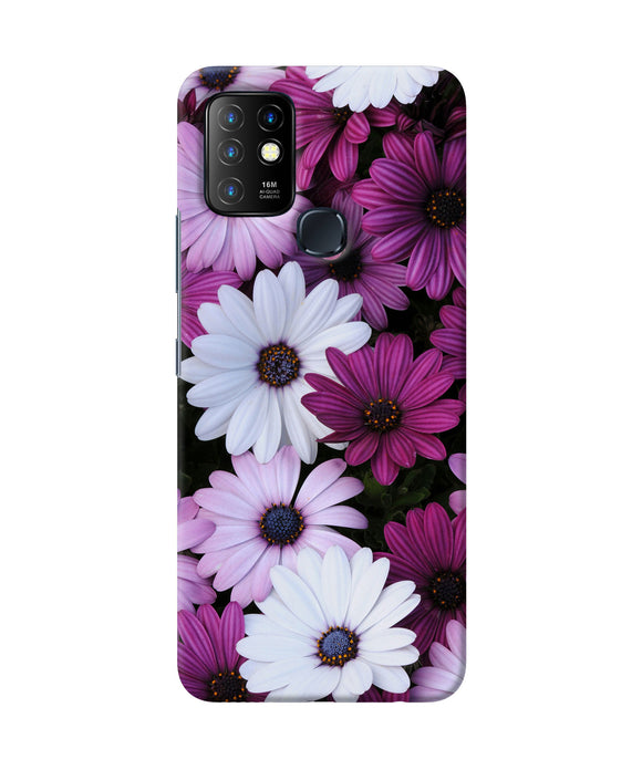 White violet flowers Infinix Hot 10 Back Cover