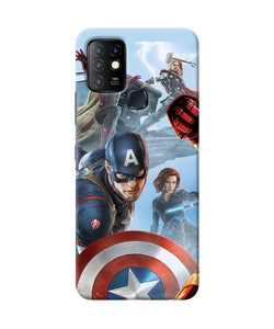 Avengers on the sky Infinix Hot 10 Back Cover