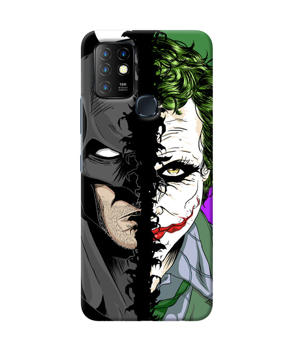 Batman vs joker half face Infinix Hot 10 Back Cover