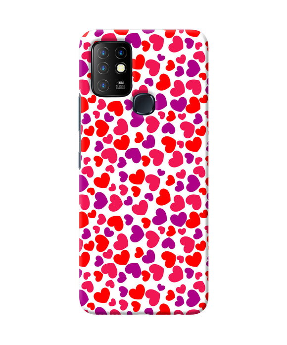 Red heart canvas print Infinix Hot 10 Back Cover