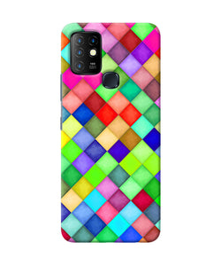 Abstract colorful squares Infinix Hot 10 Back Cover