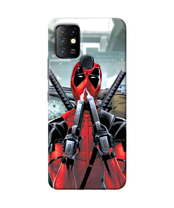 Deadpool with gun Infinix Hot 10 Back Cover