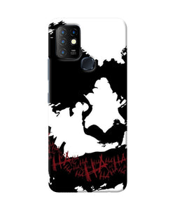 Black and white joker rugh sketch Infinix Hot 10 Back Cover