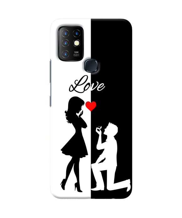 Love propose black and white Infinix Hot 10 Back Cover