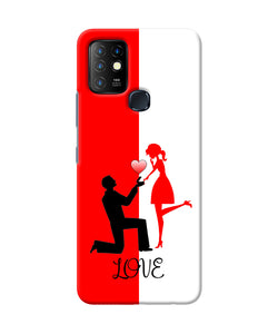 Love propose red and white Infinix Hot 10 Back Cover