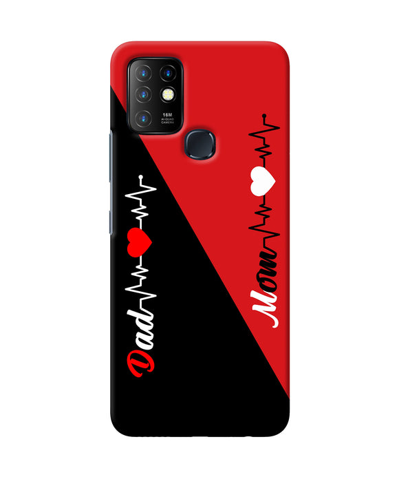 Mom dad heart line Infinix Hot 10 Back Cover