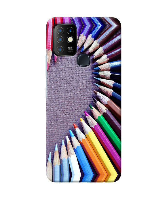 Color pencil half heart Infinix Hot 10 Back Cover