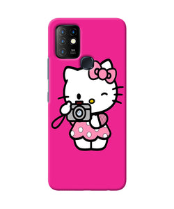 Hello kitty cam pink Infinix Hot 10 Back Cover