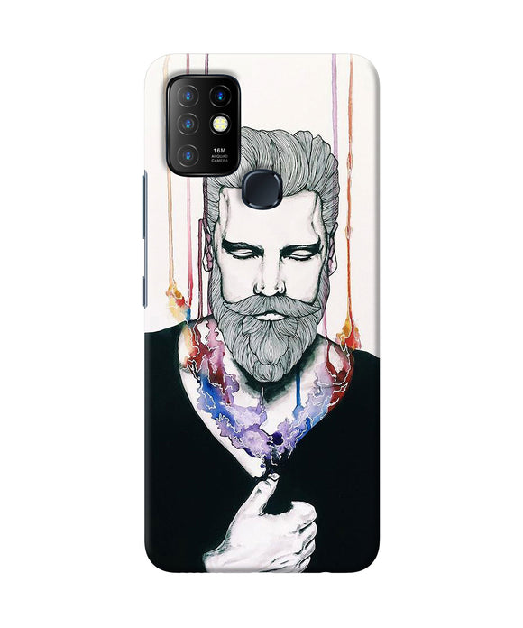 Beard man character Infinix Hot 10 Back Cover