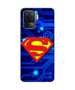 Superman Abstract Oppo F19 Pro Real 4D Back Cover