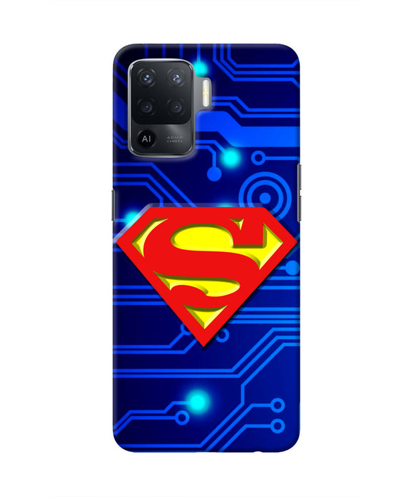 Superman Abstract Oppo F19 Pro Real 4D Back Cover