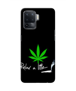 Weed Relax Quote Oppo F19 Pro Real 4D Back Cover