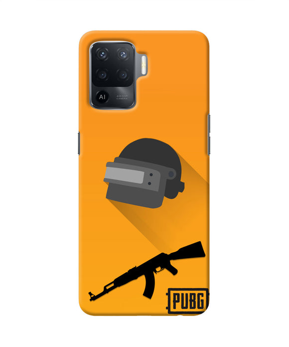 PUBG Helmet and Gun Oppo F19 Pro Real 4D Back Cover