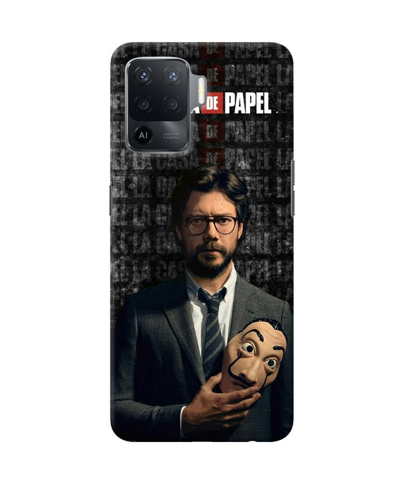 Money Heist Professor with Mask Oppo F19 Pro Back Cover