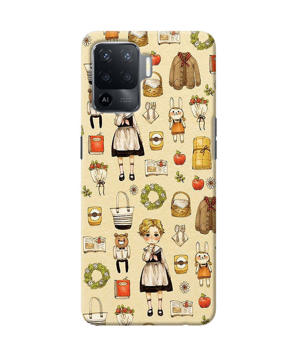 Canvas girl print Oppo F19 Pro Back Cover