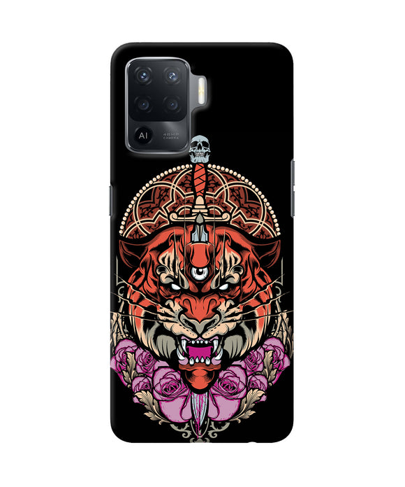 Abstract tiger Oppo F19 Pro Back Cover