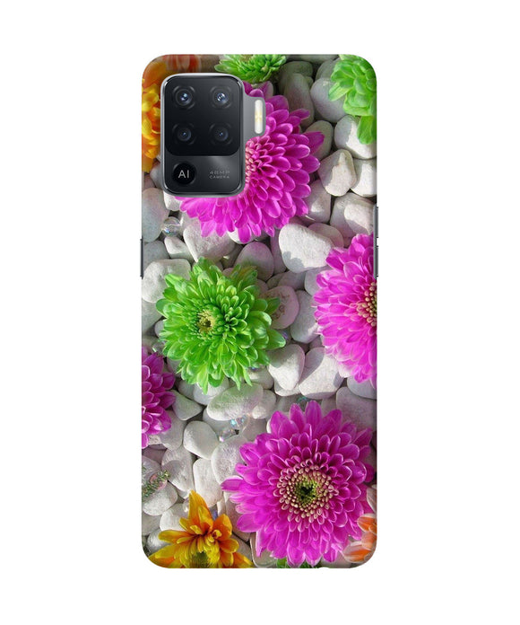 Natural flower stones Oppo F19 Pro Back Cover