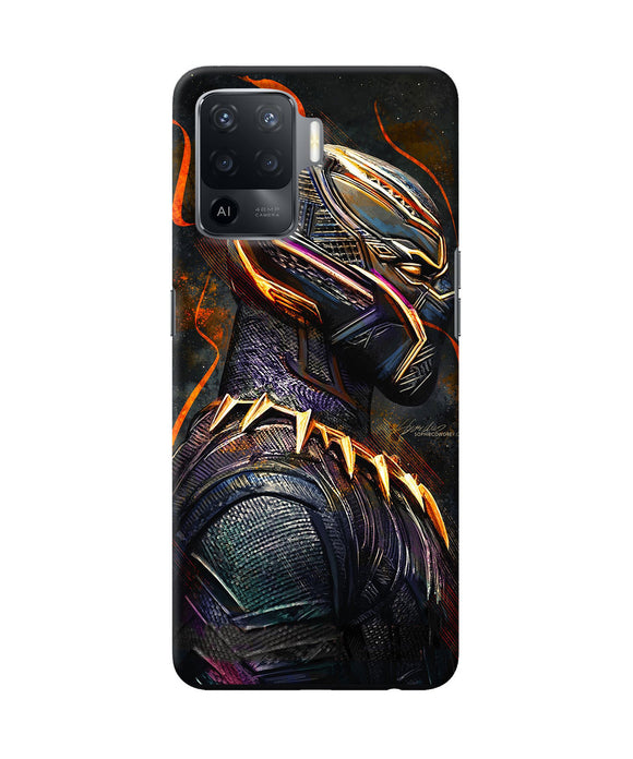 Black panther side face Oppo F19 Pro Back Cover