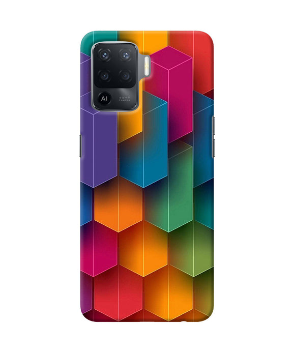 Abstract rectangle print Oppo F19 Pro Back Cover