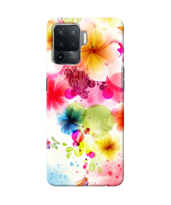 Flowers print Oppo F19 Pro Back Cover
