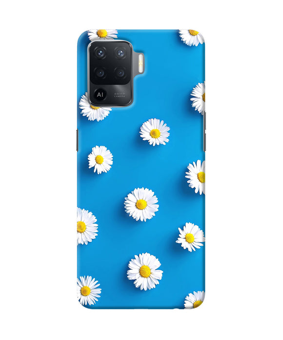 White flowers Oppo F19 Pro Back Cover