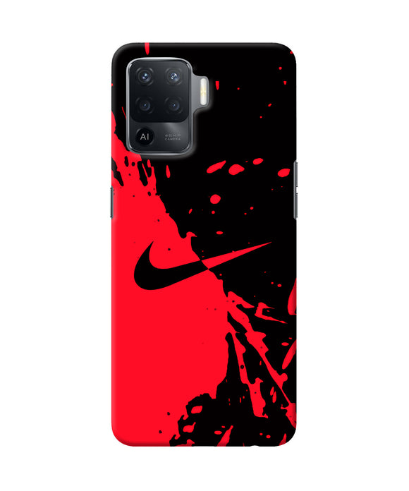 Nike red black poster Oppo F19 Pro Back Cover