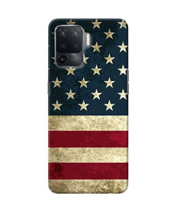 Vintage US flag Oppo F19 Pro Back Cover