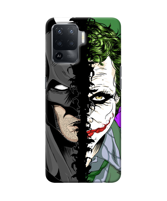 Batman vs joker half face Oppo F19 Pro Back Cover