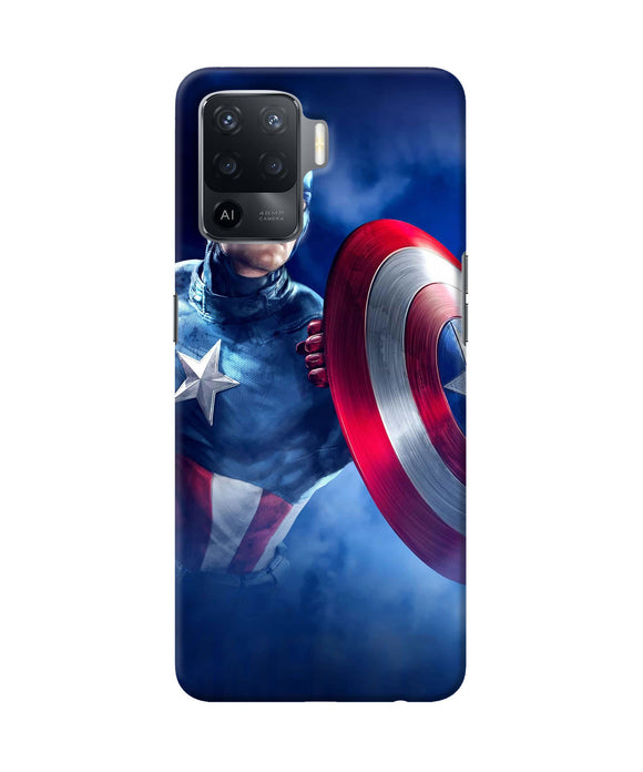 Captain america on sky Oppo F19 Pro Back Cover