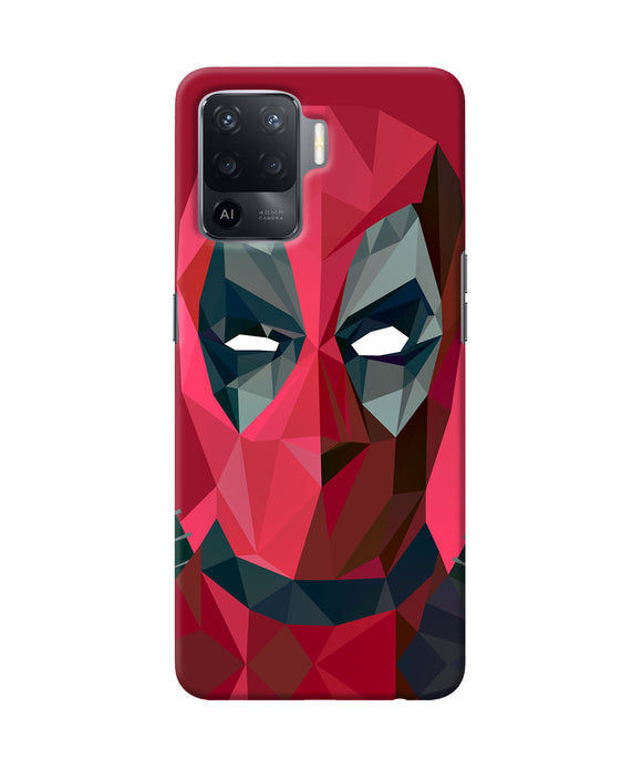 Abstract deadpool full mask Oppo F19 Pro Back Cover