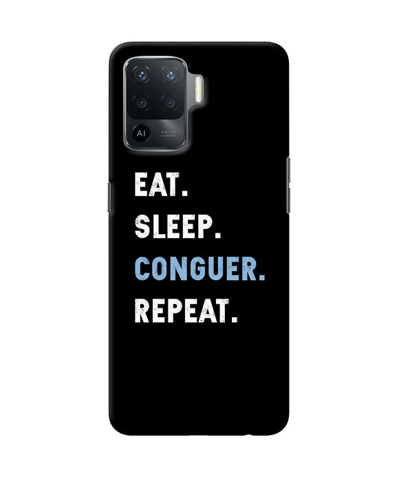 Eat sleep quote Oppo F19 Pro Back Cover