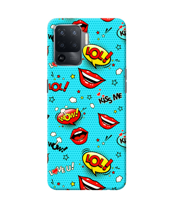 Lol lips print Oppo F19 Pro Back Cover