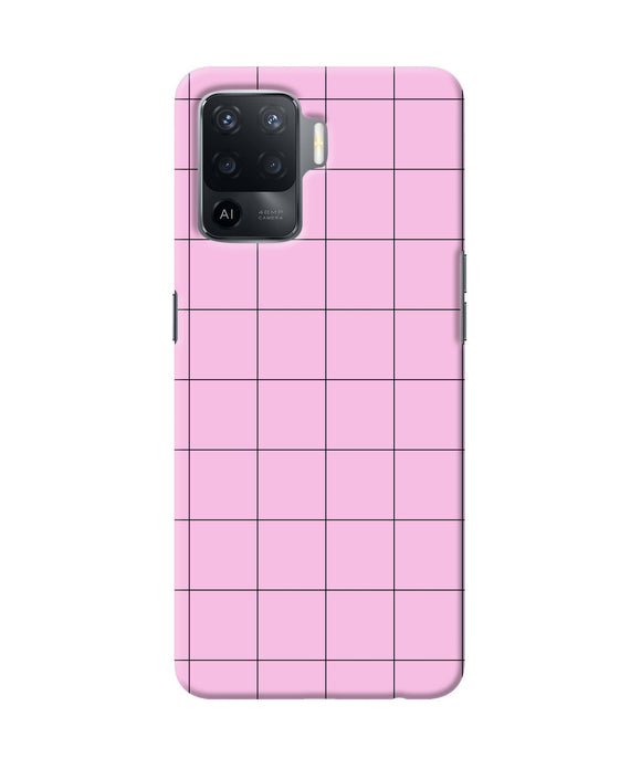 Pink square print Oppo F19 Pro Back Cover
