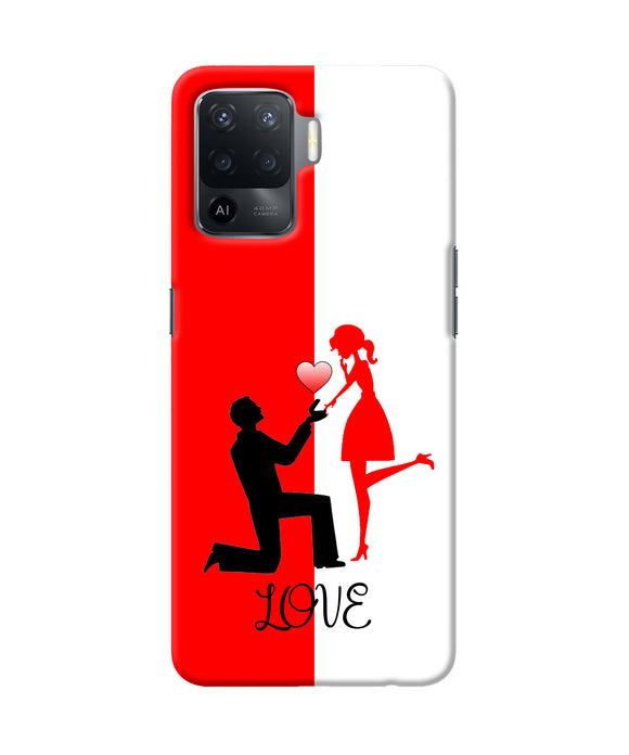 Love propose red and white Oppo F19 Pro Back Cover