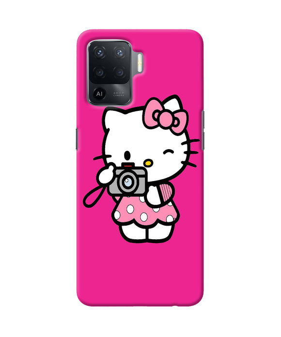 Hello kitty cam pink Oppo F19 Pro Back Cover