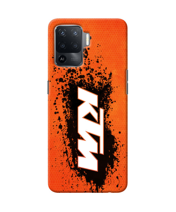 KTM black spray Oppo F19 Pro Back Cover
