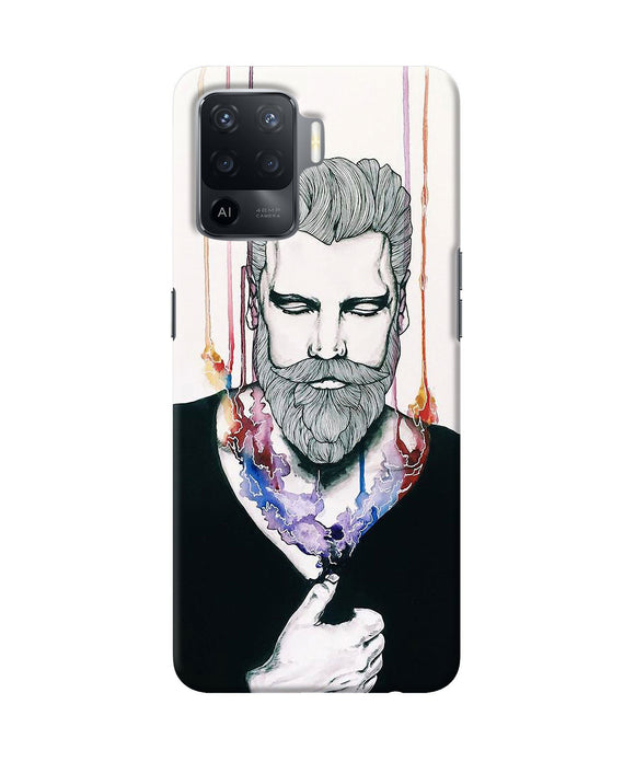 Beard man character Oppo F19 Pro Back Cover