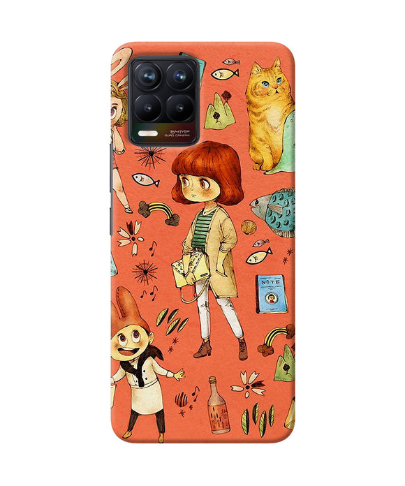 Canvas little girl print Realme 8/8 Pro Back Cover