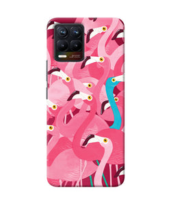 Abstract sheer bird pink print Realme 8/8 Pro Back Cover