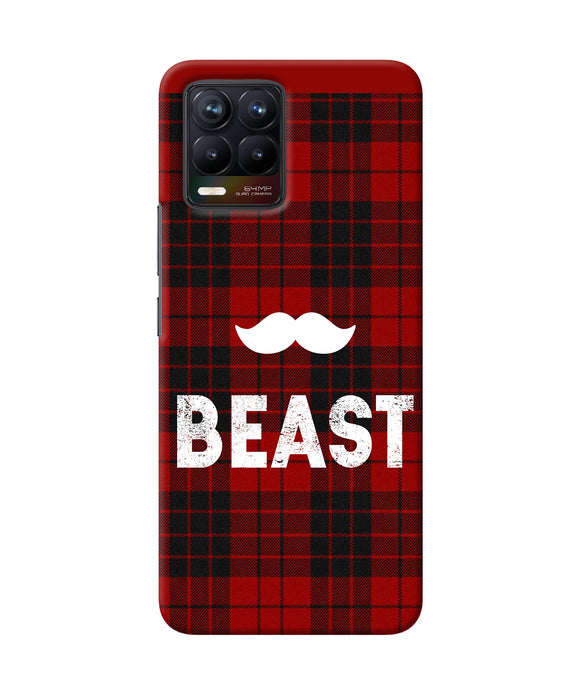 Beast red square Realme 8/8 Pro Back Cover
