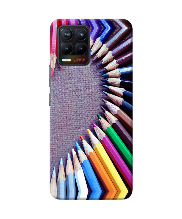 Color pencil half heart Realme 8/8 Pro Back Cover