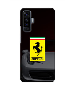 White Ferrari Vivo X50 Real 4D Back Cover