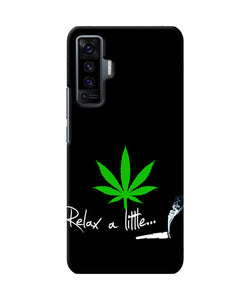 Weed Relax Quote Vivo X50 Real 4D Back Cover