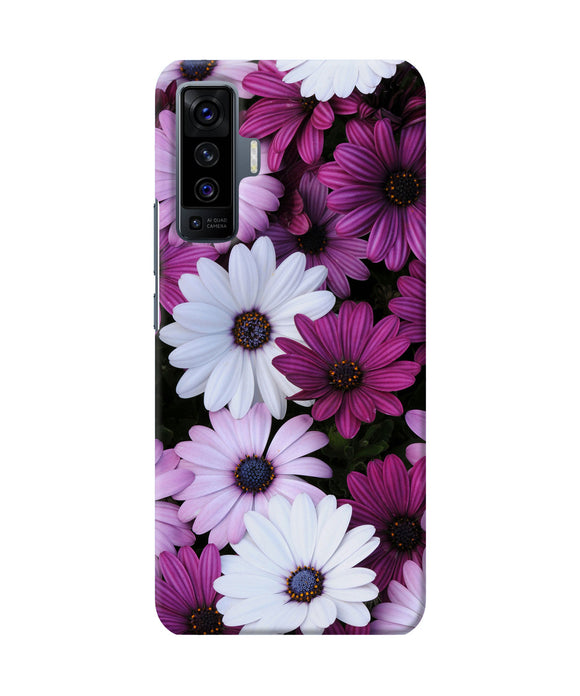 White violet flowers Vivo X50 Back Cover