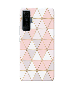 Abstract pink triangle pattern Vivo X50 Back Cover