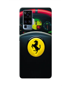 Ferrari Steeriing Wheel Vivo X50 Pro Real 4D Back Cover