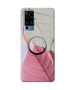White Pink Leaf Vivo X50 Pro Pop Case