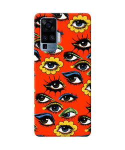 Abstract eyes pattern Vivo X50 Pro Back Cover