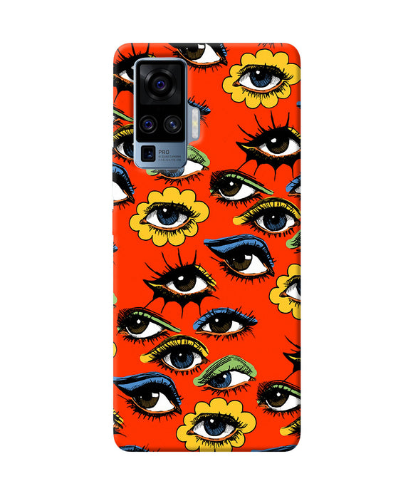 Abstract eyes pattern Vivo X50 Pro Back Cover