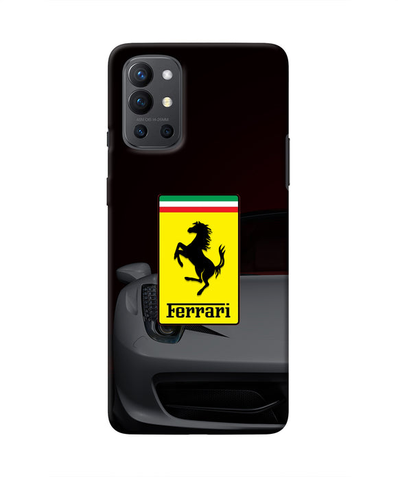 White Ferrari Oneplus 9R Real 4D Back Cover